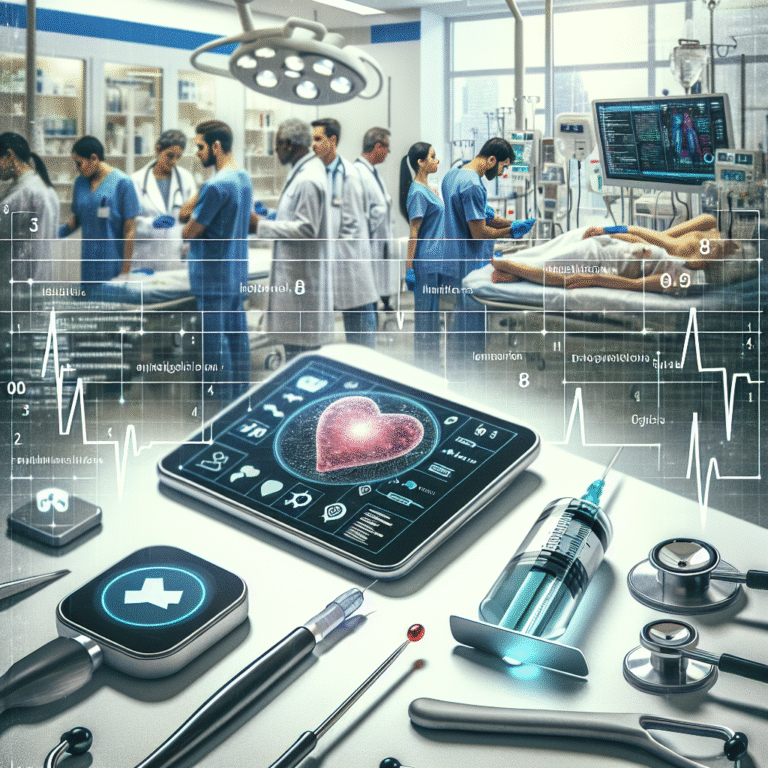 "An ethical hacker analyzing smart medical equipment on a laptop, highlighting concerns about cybersecurity and patient safety in healthcare technology."