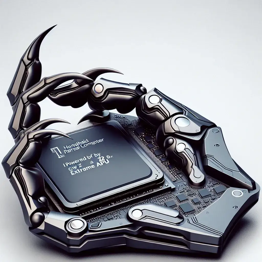 "MSI Claw A8 handheld PC showcasing Ryzen Z2 Extreme APU performance with sleek design and ergonomic controls for gaming enthusiasts."