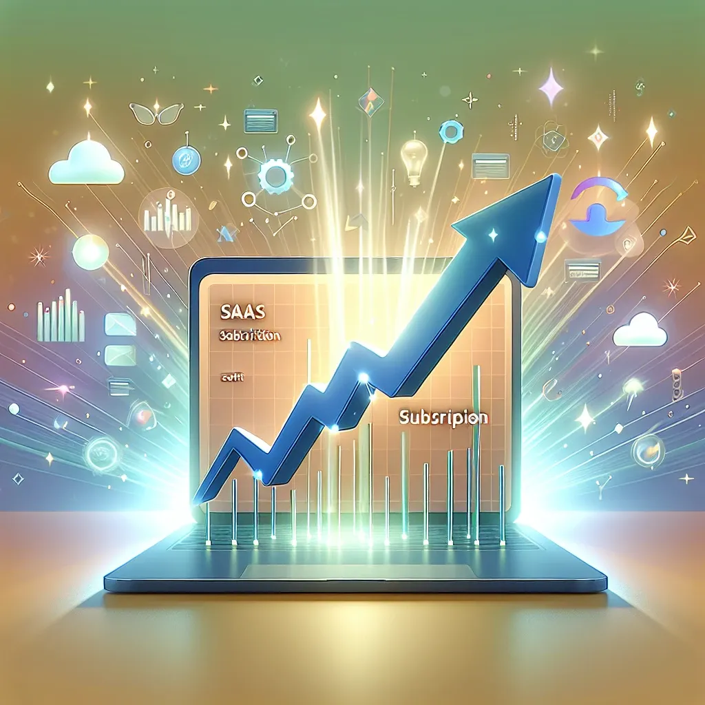 "Dashboard displaying SaaS subscription analytics with key metrics and graphs for data-driven growth strategies, highlighting user engagement and revenue trends."
