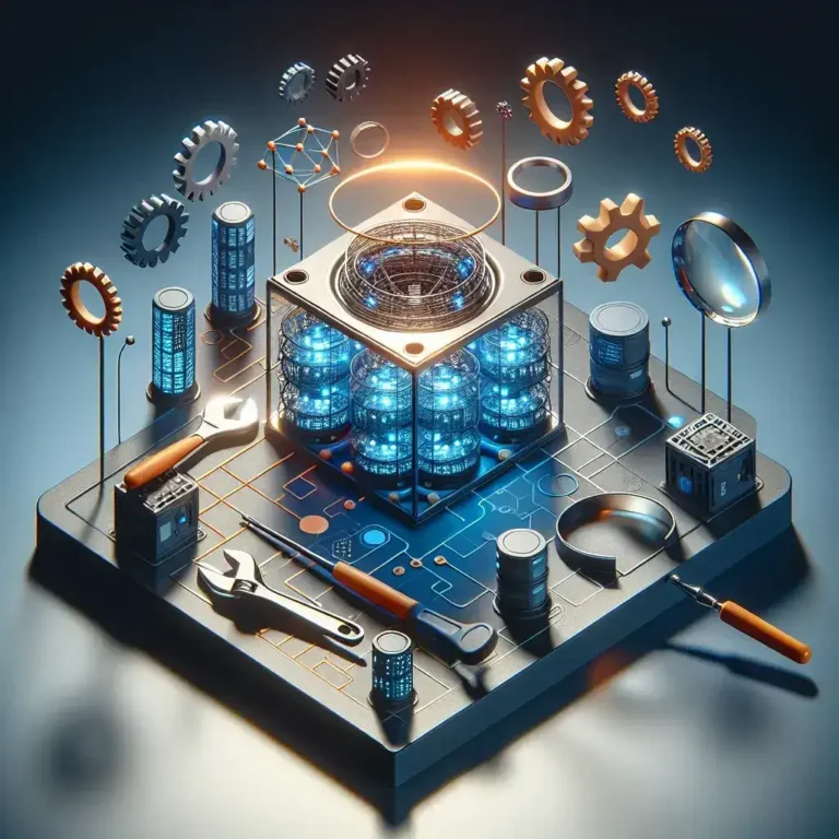 "Image showcasing essential edge computing management tools for modern infrastructure solutions, featuring dashboard interfaces and analytics visualizations for efficient data processing and resource management."